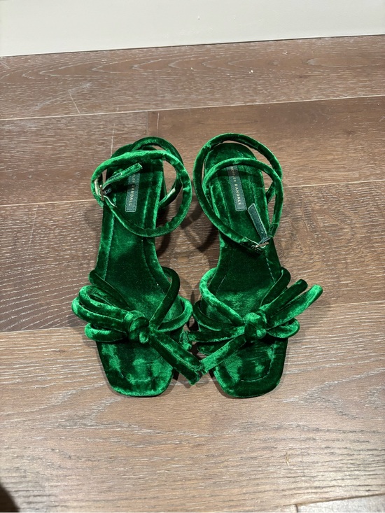 Loeffler Randall Shoes - Loeffler Randall Emerald Velvet Knot Sandals